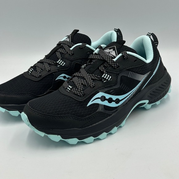 Saucony Excursion TR16 Trail Running Shoes Sneakers Black Blue Women 8 S10744-56